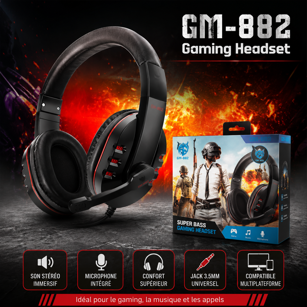 Casque Gaming Headphone GM-002