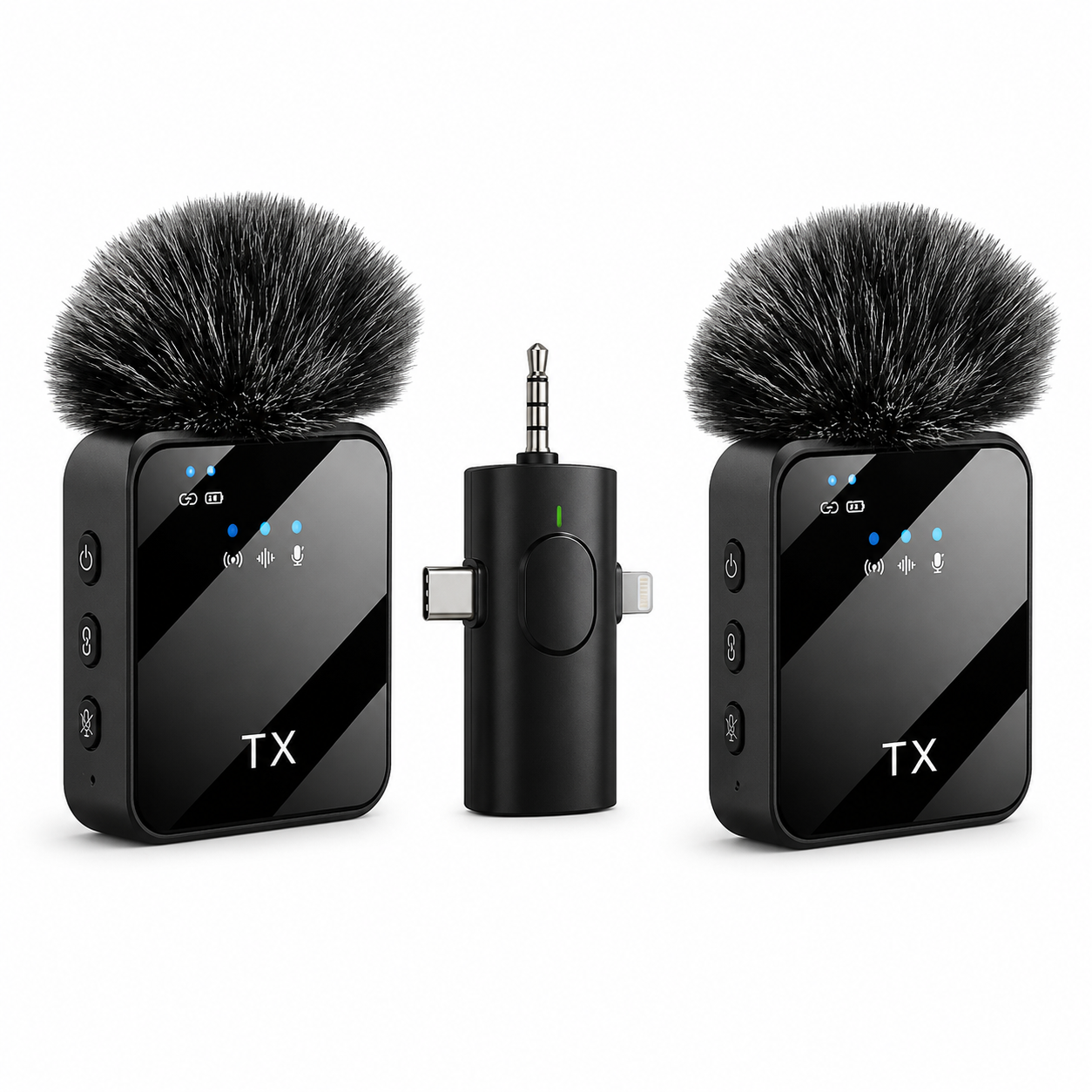 Microphone Lavalier Sans Fil F15 2-en-1 USB-C